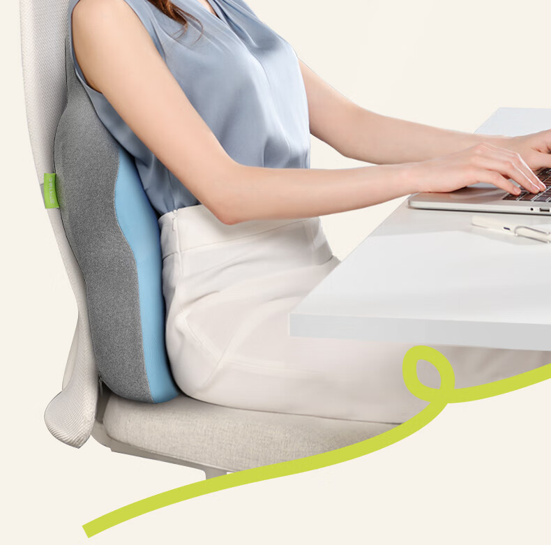 Back2 Lumbar Support, Office Ergonomic Back Cushion, Long-Sitting Aid, Car Pillow, Waist Pillow, Gray 9