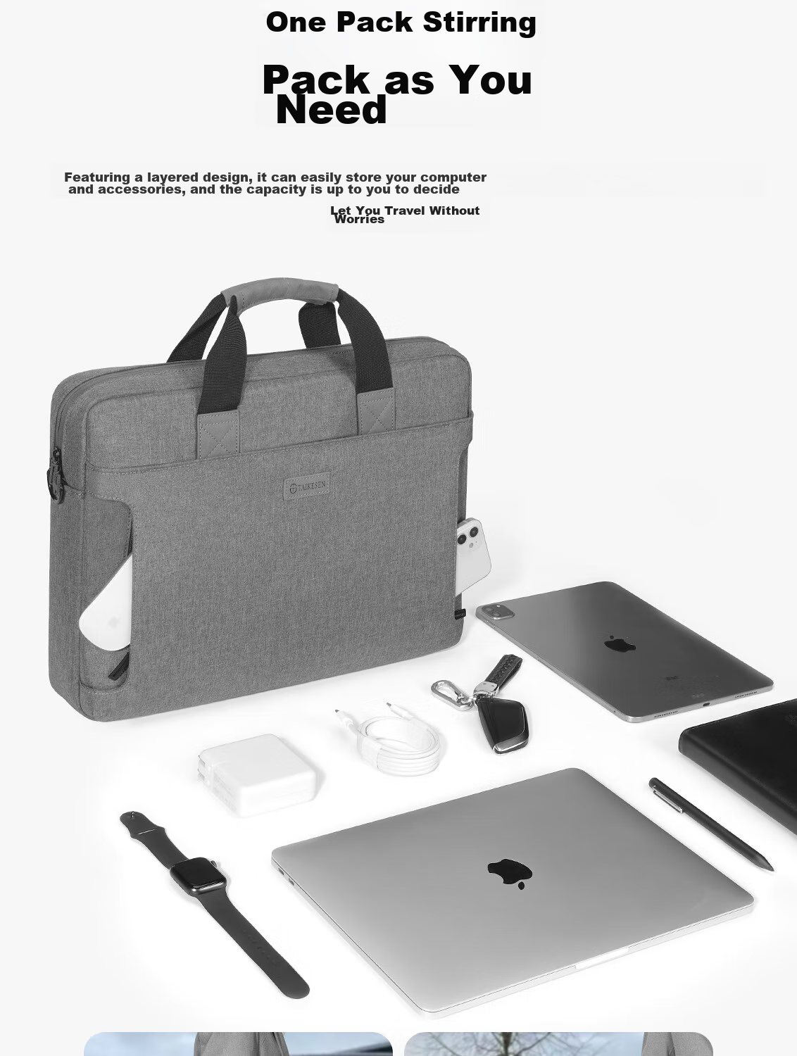 Taikesen Laptop Backpack Suitable for Apple MacBook 14-Inch, Huawei, Lenovo, Commute Business, Men And Wome 6