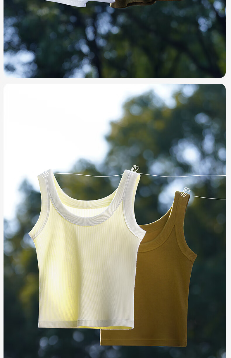 Jianyun Women's Modal Cotton Camisole Sexy Sleeveless Crop Top Summer Outerwear Basic Shirt 9