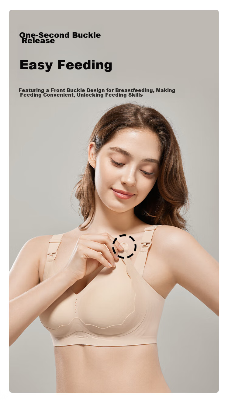 JOYNCLEON Nursing Bra for Pregnant Women, Breathable Maternity Bra for Postpartum Breastfeeding, Push-Up And Anti-Sagging jwx122660 9