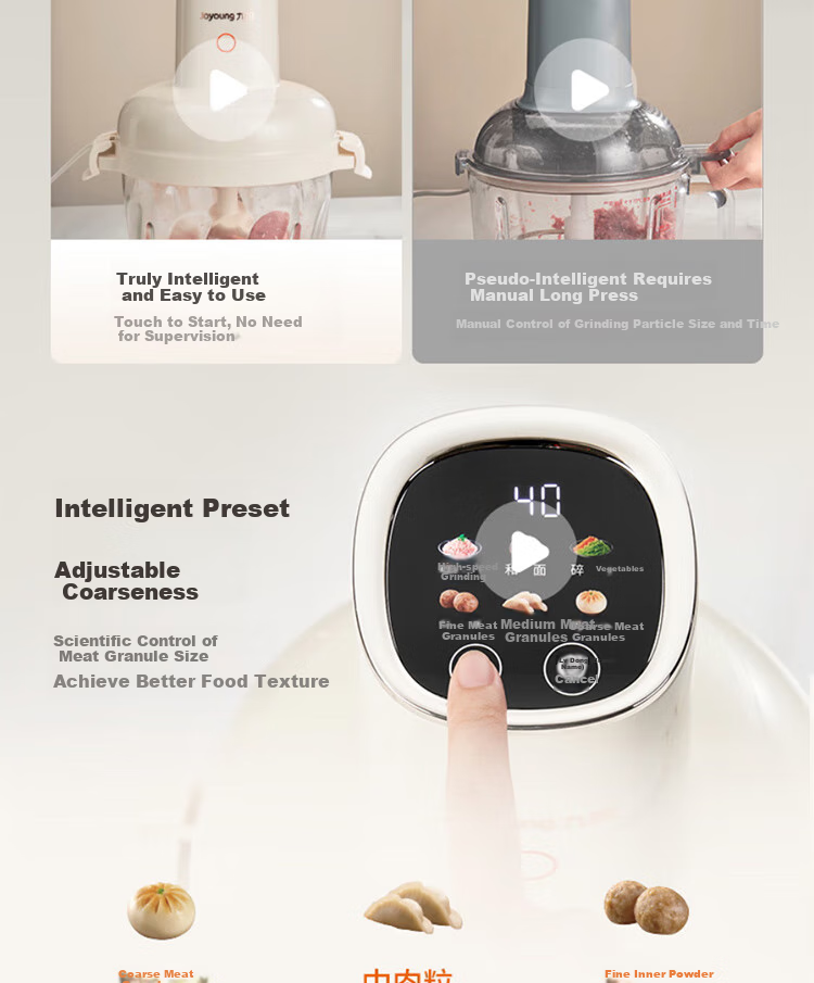 Joyoung Home Use 2.8L Meat Grinder, Smart Dough Kneader, Dumpling Filling Chopper, Vegetable Processor S26-LA586 10