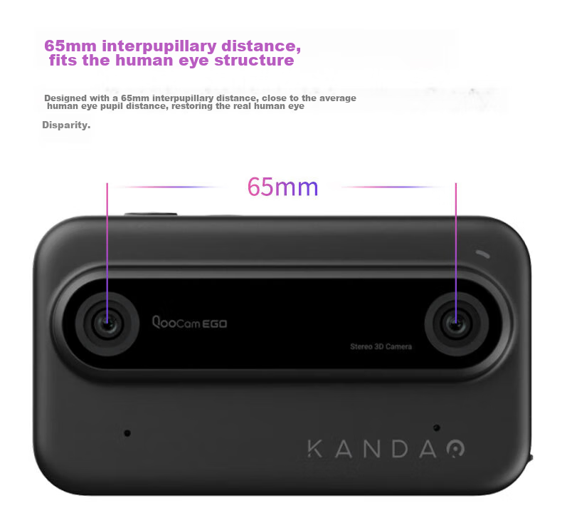 KanDao Sees Cool QooCam EGO Instant View 3D Camera, Dual-Lens 4K Action Camera VR Compatible, 3D Instant Capture, Sees Technology 3D Camera, Black 9