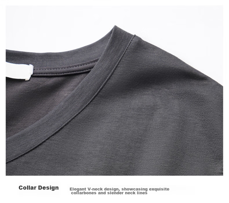 Olrain French-Style Elegant V-Neck Dark Gray Dress for Women, Summer Waist-Cinching A-Line Hem Audrey Hepburn Style, Dark Gray, Size L 27