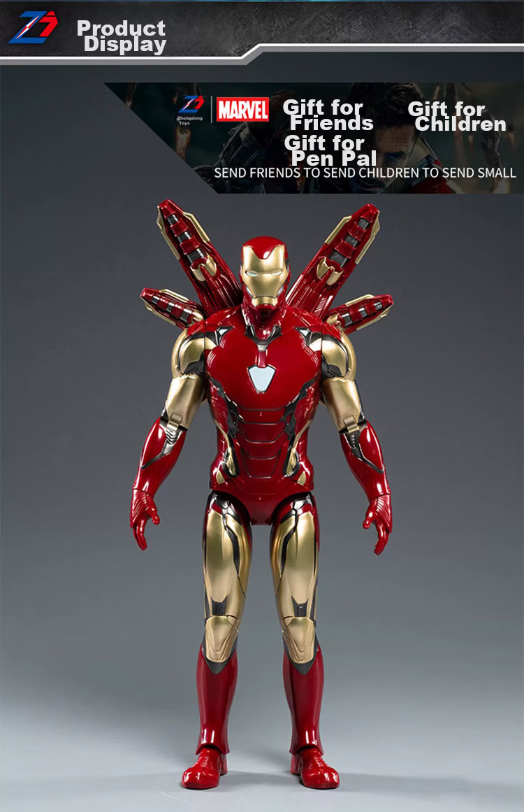 Marvel Iron Man MK85 Captain America Action Figure Model Display Piece, Birthday Gift for Boys 4