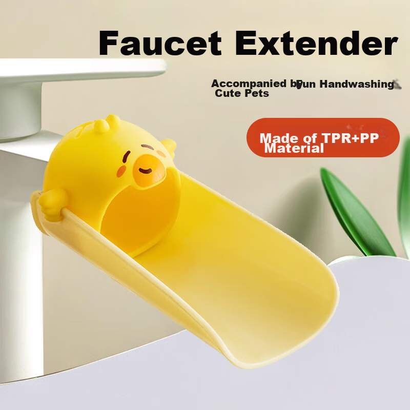 Dipuer Children's Faucet Extender, Baby Anti-Splash Water Device, Multi-Functional Universal Adapter, Silicone Faucet Sleeve