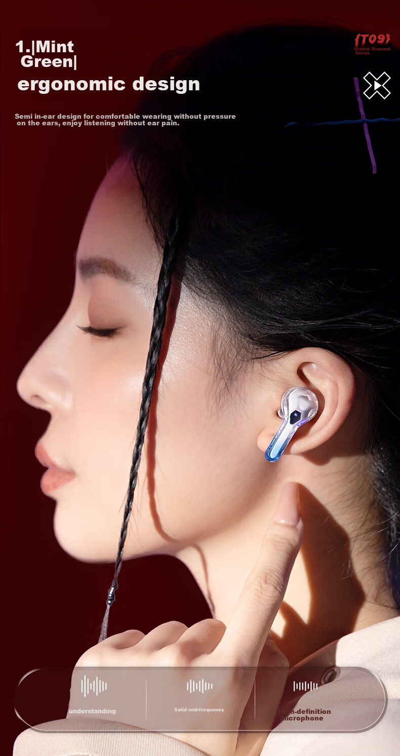 Coca-Cola K-01 Clip-On Bluetooth Wireless In-Ear Gaming Sports Running Earphones Long Battery Life Compatible with Apple Huawei Xiaomi 3