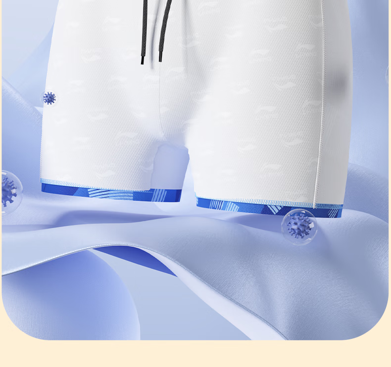 Li-Ning Children's Swimwear Boys' Two-Piece Swimsuit And Trunks Beach Hot Spring Swimming Costume 867 Blue 150 14