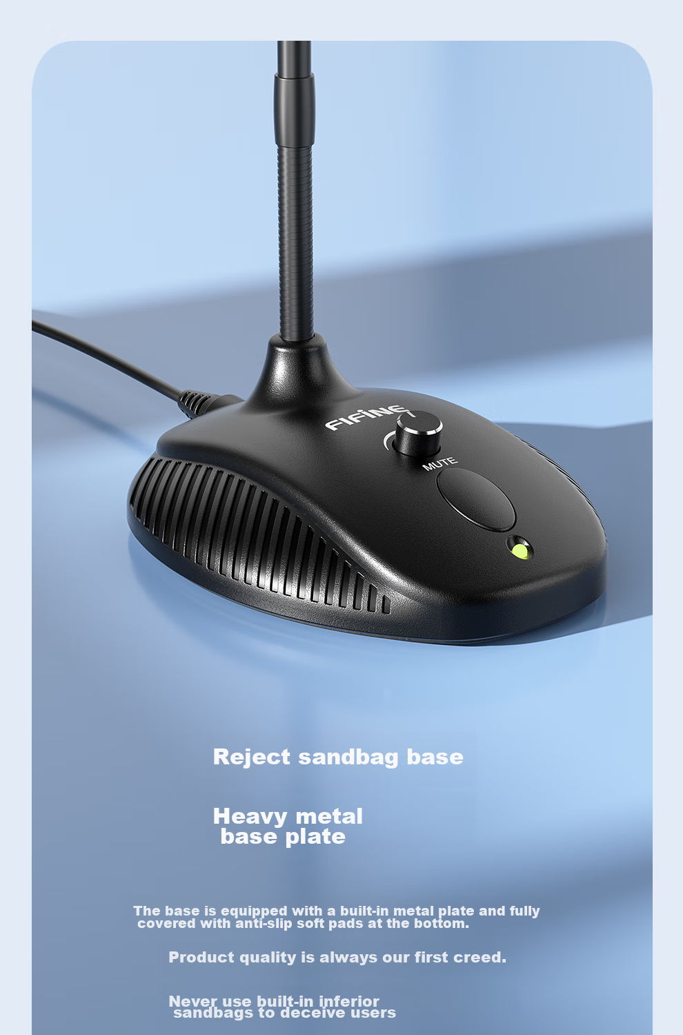 FIFINE Computer Microphone, Laptop USB Wired Mic, Conference Room Video, Postgraduate Entrance Exam Retake, Online Class, Live Streaming, Recording, Voice-Over, Noise Reduction, Desktop Gooseneck Mic FM730 10