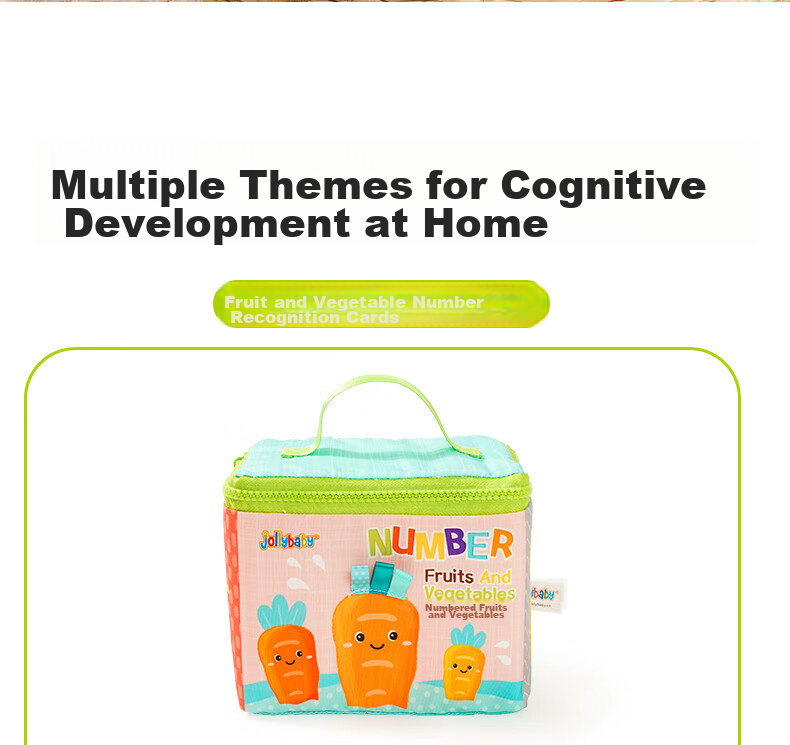 Jollybaby Children's Cloth Book Cognitive Cards, Colorful Picture Recognition Cards for Early Learning, Baby Flash Cards Toy - Animal And Letter Recognitio 9