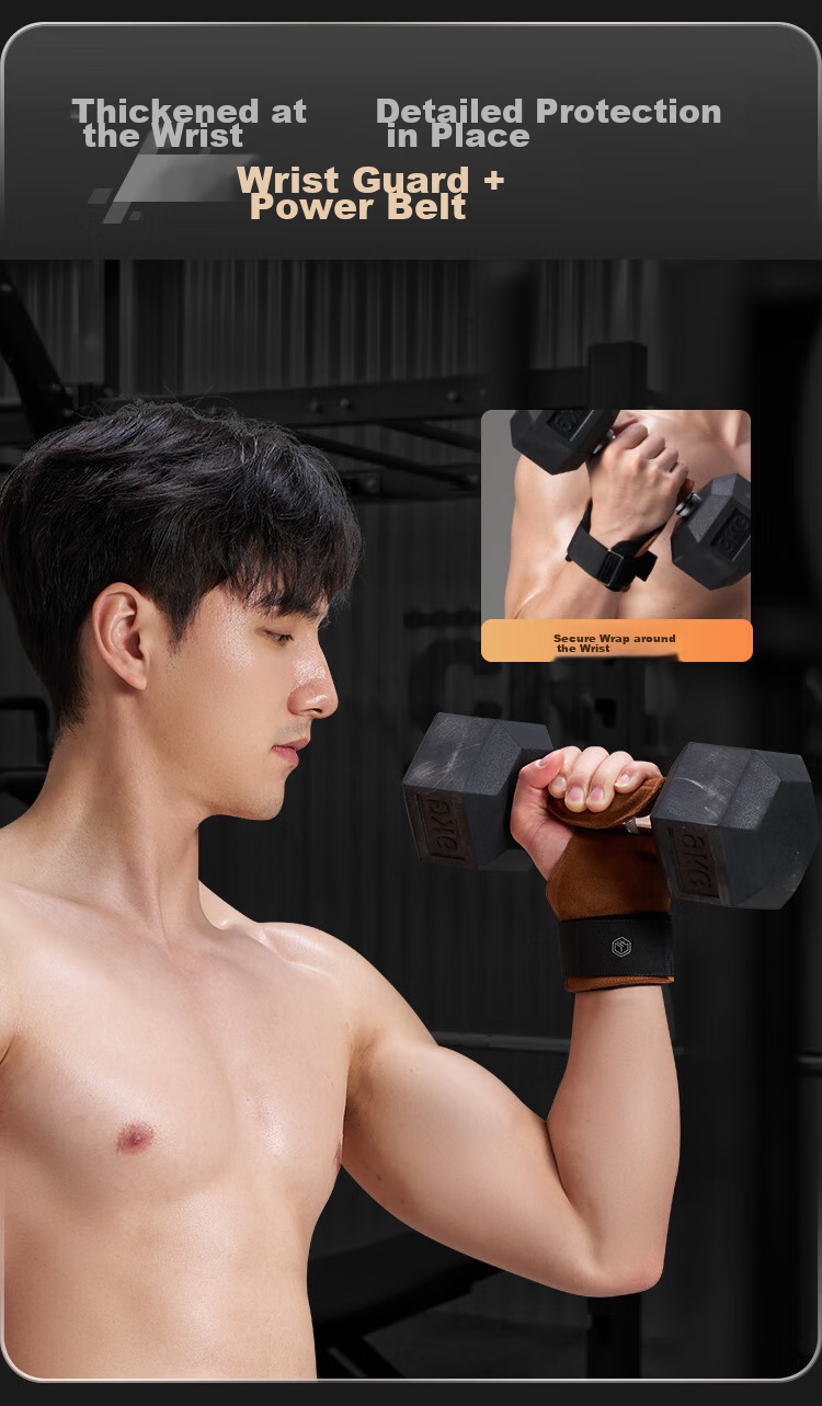 JD Original Pull-Up Assist Bands, Fitness Grip Strength Bands for Men And Women, Deadlift Fitness Gloves, Cowhide Brown, 2 Pieces 10