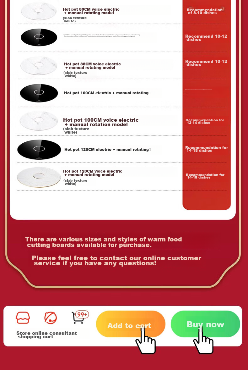 PADEFU Electric Hot Plate with Induction Cooker for Hot Pot, 2026 New Multifunctional Household Heating Plate, Food Warmer, Insulation Board, Electric Ceramic Stove, Automatic Rotating Dining Table Turntable Gadget, 68cm 3