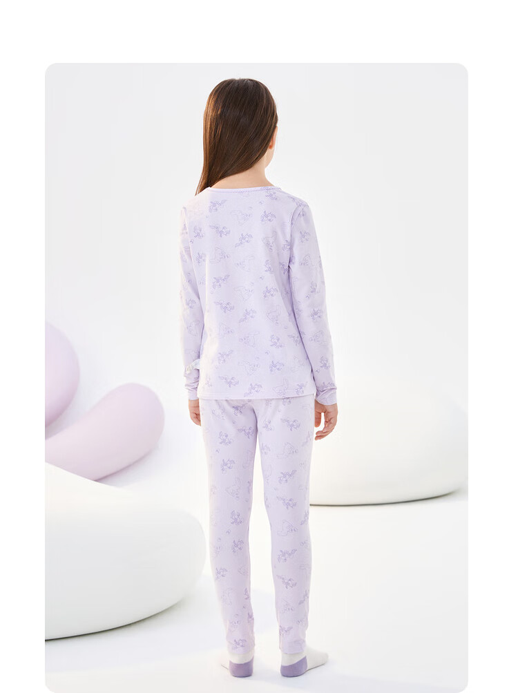 BALABALA Girls' Underwear Set, Cotton Autumn Children's Base Layer, Baby Thermal Underwear, Autumn Top And Pants, Pajamas, 208924169004 12