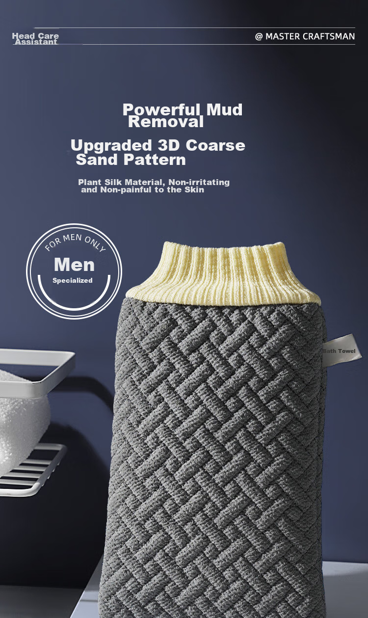 Chuangyilaojiang Exfoliating Washcloth for Women, Back Scrubber, Bath Tool, Powerful Back Scrubber, Bath Towel, Back Strip, Extended And Widened, Double-Sided 1