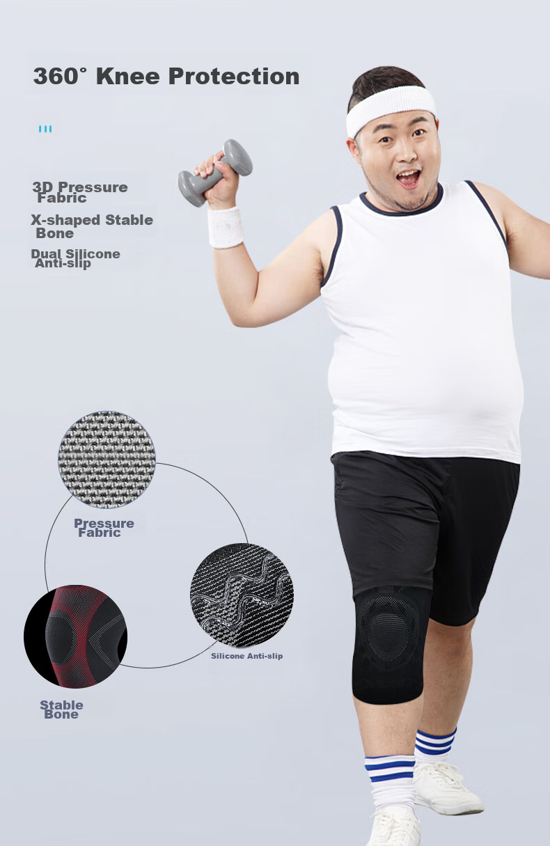 Mdikawe Plus Size Knee Pads for Overweight And Obese Men, Sports Knee Support for Heavyweight Jogging And Jump Rope, Leg Protection for Women XXL 5