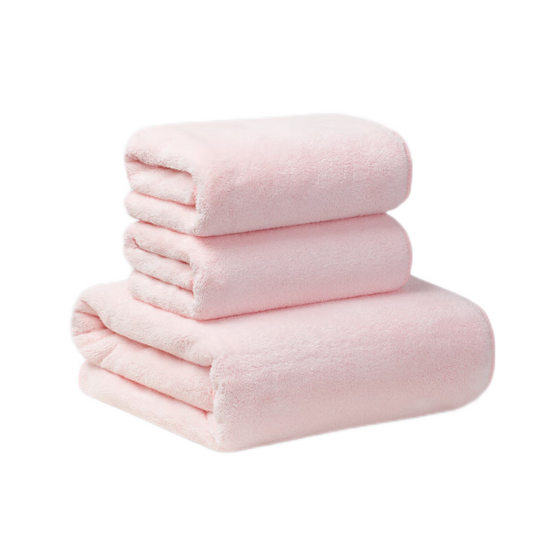 GGT Japanese Towel Bath Towel Three-Piece Set for Men And Women, Adult Bath And Face Washing, Quick-Drying, Lint-Free, Absorbent Large Cherry Blossom Patter