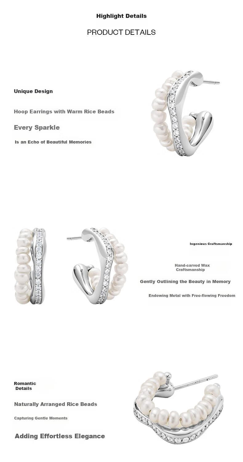 Arsis [Zhang Ruonan's Style] Dazzling Small Stud Earrings for Women, Pearl Earrings, 925 Sterling Silver Needle Birthday Gift for Girlfriend 4