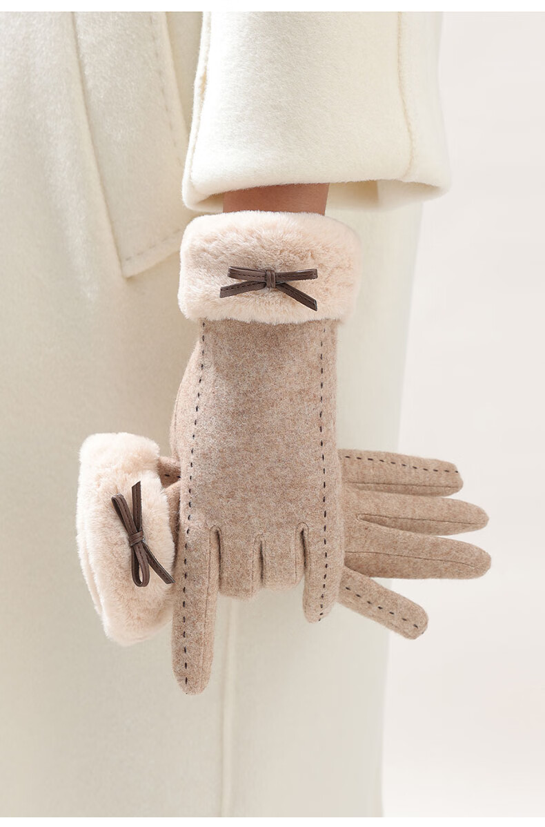 Hengyuanxiang Women's Warm Gloves, Winter Outdoor Wool-Lined Thickened Anti-Freeze Gloves, Birthday Gift for Girlfriend Or Wife 19