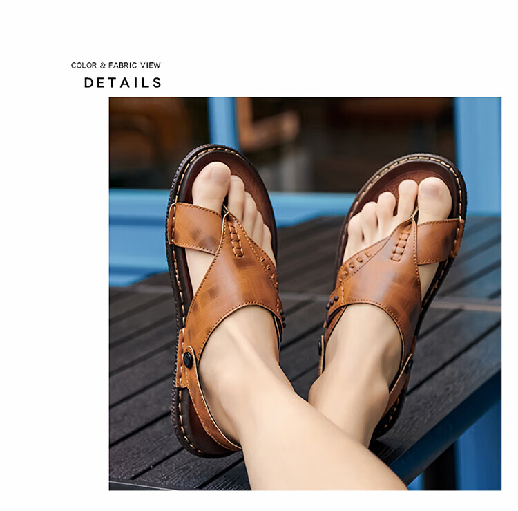 CARTELO Men's Sandals, 2026 Summer Breathable Flip-Flops, Dual-Use Soft-Soled Beach Shoes for Me 16