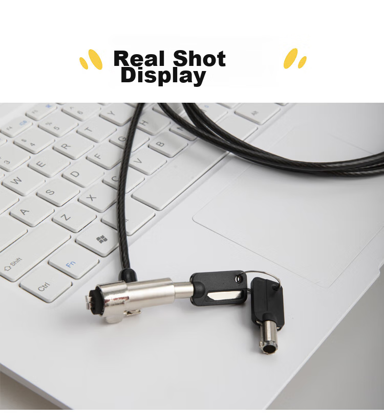 HAILE Laptop Lock Anti-Theft Lock Password Lock, Suitable for HP Lenovo 6*2.5mm Laptop Lock Hole, AL-11 9
