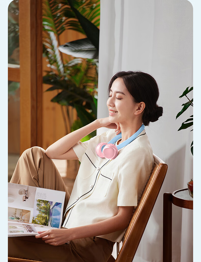 SINGFUN Neck-Hanging Fan, Bladeless, Small Portable, Personal Wear, Mini Handheld, Outdoor Sports, Student Office, Neck-Hanging USB Silent Cooling Small Electric Fan DGS-G20R 13