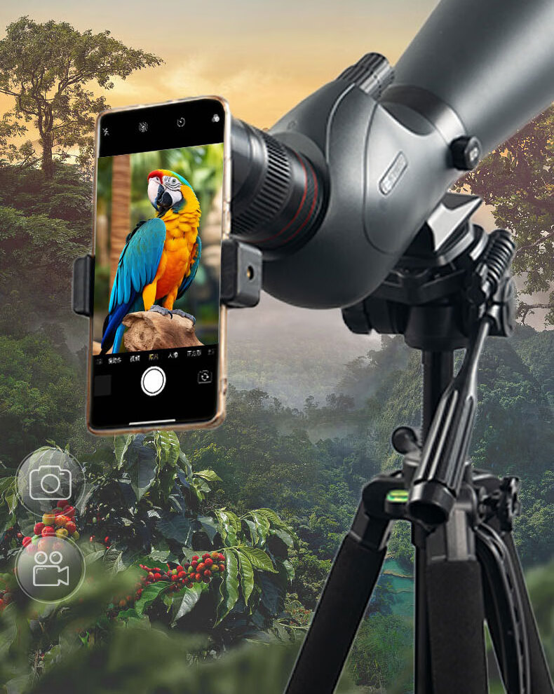 Leilong Pursuer 15-45X70ED High-Definition High-Power Professional Outdoor Adult Target and Bird Watching Monocular Telescope 25