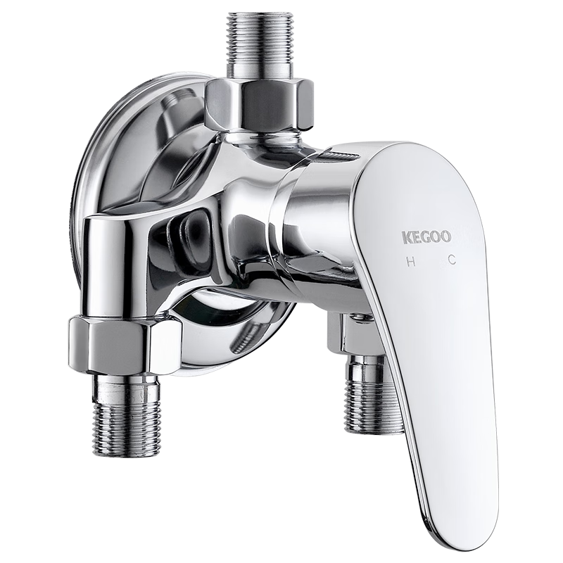 KEGOO Brass Mixing Valve, Bathroom Shower Faucet, Surface-Mounted, Bathroom Bathing Shower Head, Hot And Cold Switch Faucet K3014