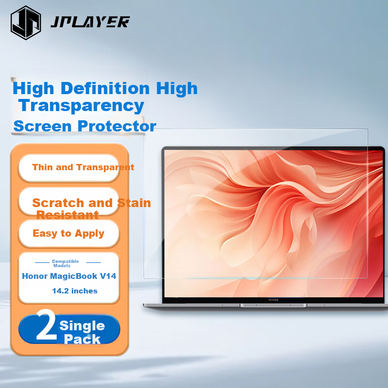 JPLAYER Screen Protector for Honor MagicBook V14 14.2-Inch 2022/21 Laptop Model, HD Clear Anti-Scratch LCD Film - 2 Pack