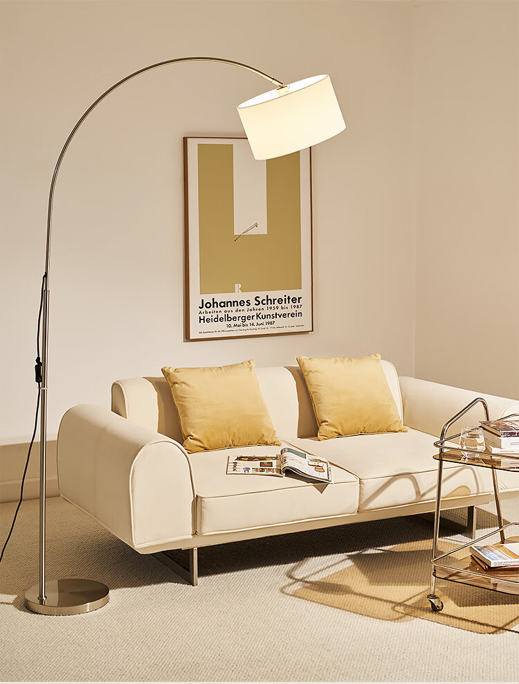 Paulmann P German Paulmann Living Room Fishing Floor Lamp Decorative Warm Yellow Soft Light Vintage Style for Living Room Bedroom 2