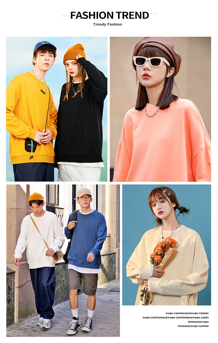 Jeanswest Women's Sweatshirt, Round Neck Pullover, Spring/summer 2026, Loose-Fitting Casual Style, Trendy White Top, Size M 4