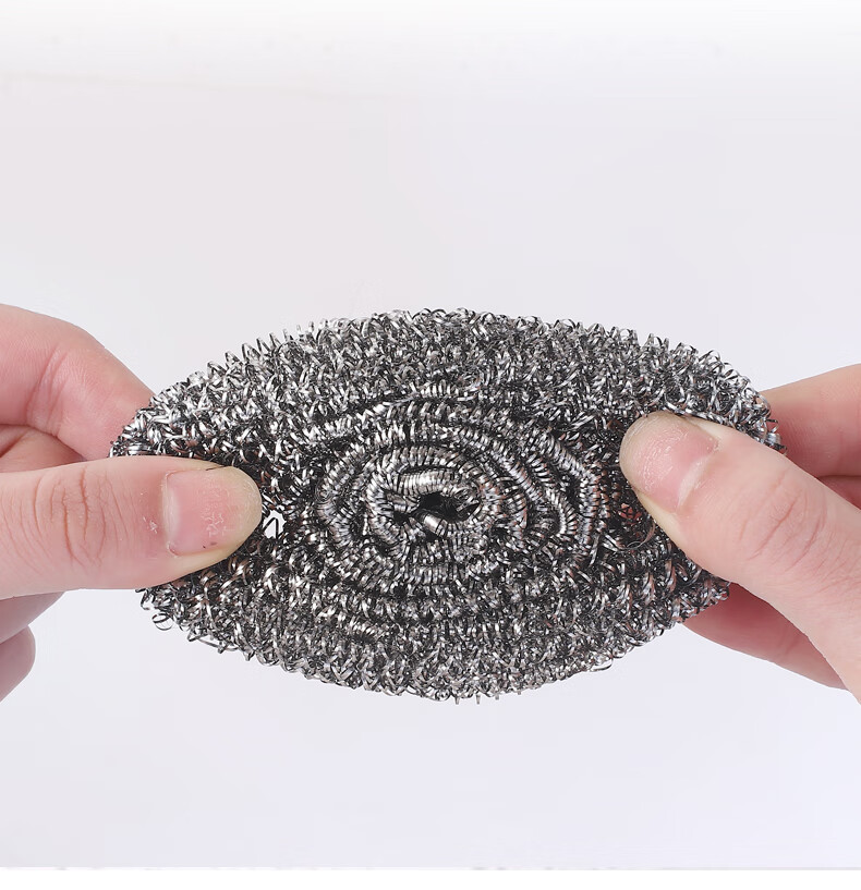 BASUN Steel Wool Scrubber, Pack of 8, Kitchen Dish Cleaning Ball, Pot Scrubber, Degreaser And Stain Remover 12