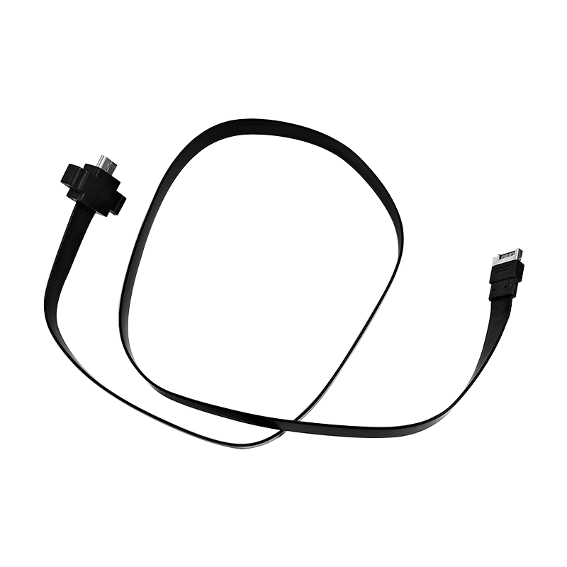 SAMA Suzaku Air Type-C Cable Black Top-Mounted Type-C Interface for PC Case Flat Cable High-Speed Data Transmission with Mounting Screws