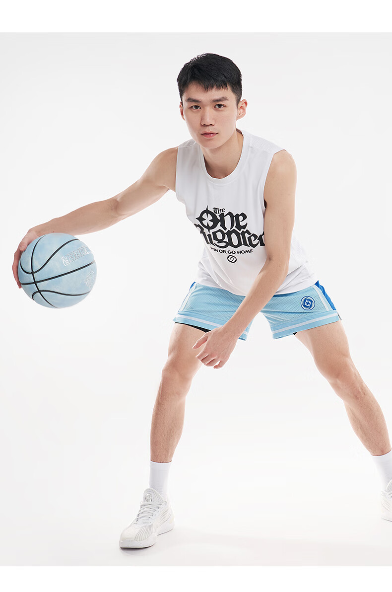 RIGORER Men's Shorts, 2024 Spring Style, Basketball Running Training Shorts, Casual Breathable Sports Pants, Pure White 21