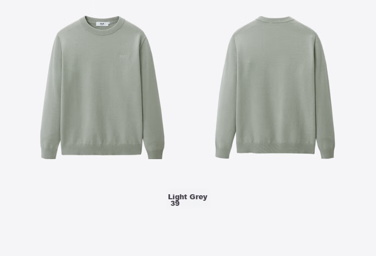 HLA [Brand Exclusive] Men's Long-Sleeve Knit Sweater, Light Business Classic Warm Pullover for Spring And Autumn HNZAW3Y018A 18