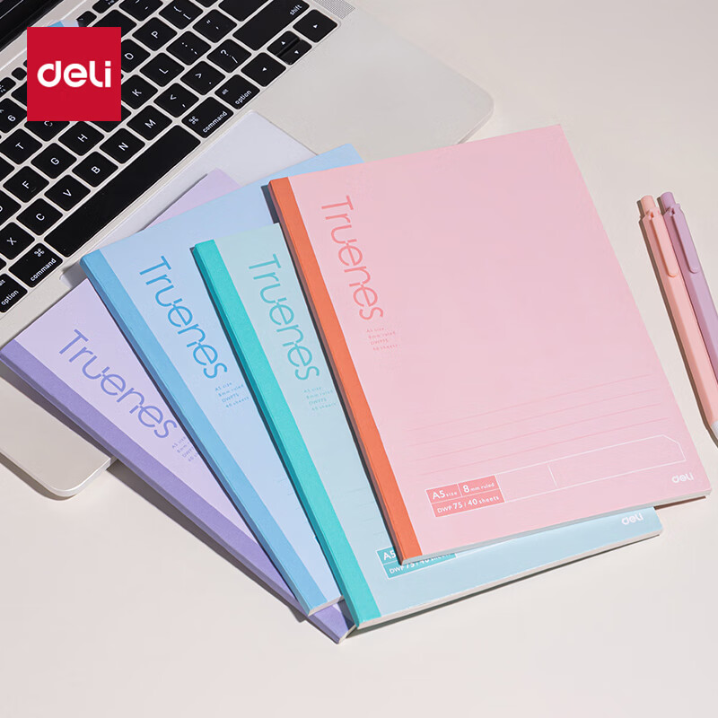 Блокнот Deli Classic Soft Notebook, A5, 40 листов, случайный цвет