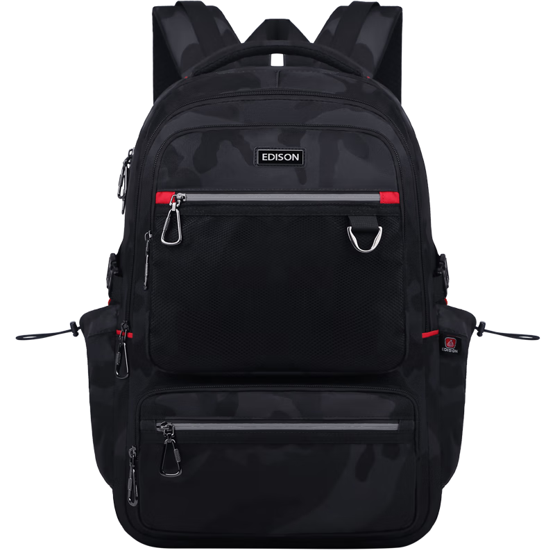 Edison High School Student Backpack, Large Capacity, Reflective Shoulder Bag for Middle And College Students, Travel Backpack K052-5G