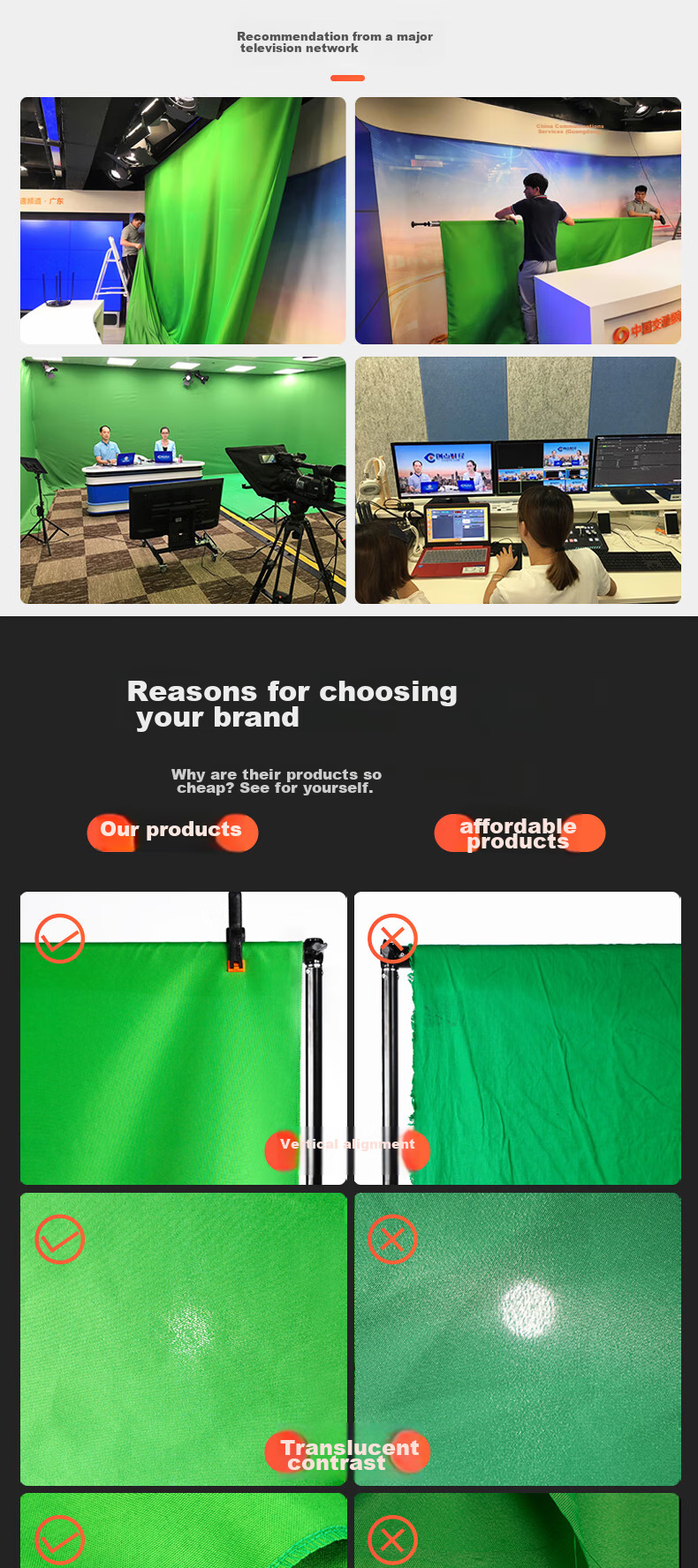 AMBITFUL Thickened 2*3 Meter Live Streaming Green Screen Chroma Key Cloth Photography Backdrop Green Cloth Background for ID Photos Shooting Solid Color Background Stand Green Cloth 1
