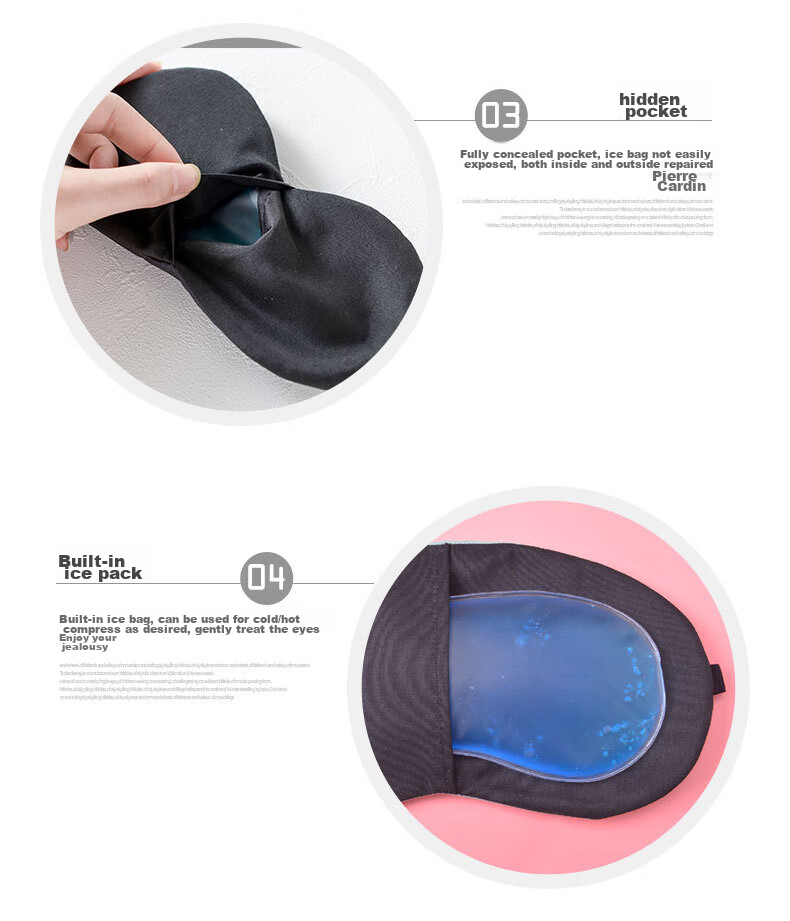 Xinqin Eye Mask for Sleep, Light Blocking And Breathable, Dual-Use for Nap And Cooling, Non-Prescription, Adjustable Elastic Band, Team Building And Game Use 6
