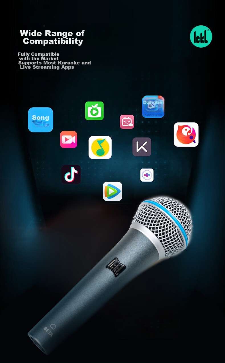 Ickb Beta Condenser Microphone Live Streaming Equipment Sound Card Kit for Mobile Phones, Computers, Desktops, Singing, Douyin, Kuaishou, Karaoke Recording And Shouting Microphone 5