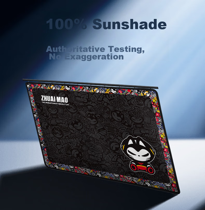 Zhuaimao Car Window Sunshade, Side Window Sun Protection, Sliding Rail Car Curtain, Window Mosquito Net, Privacy Sunshade 1