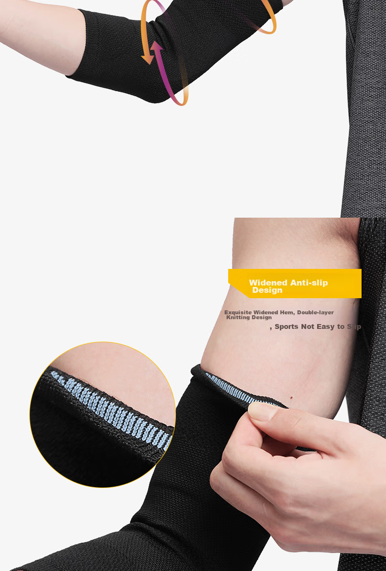D&M Sports Elbow Guard for Men, Joint Protection Elbow Sleeve for Basketball, Badminton, Tennis, Fitness Protection Elbow Sleeve for Women, Imported from Japan, One Piece 6