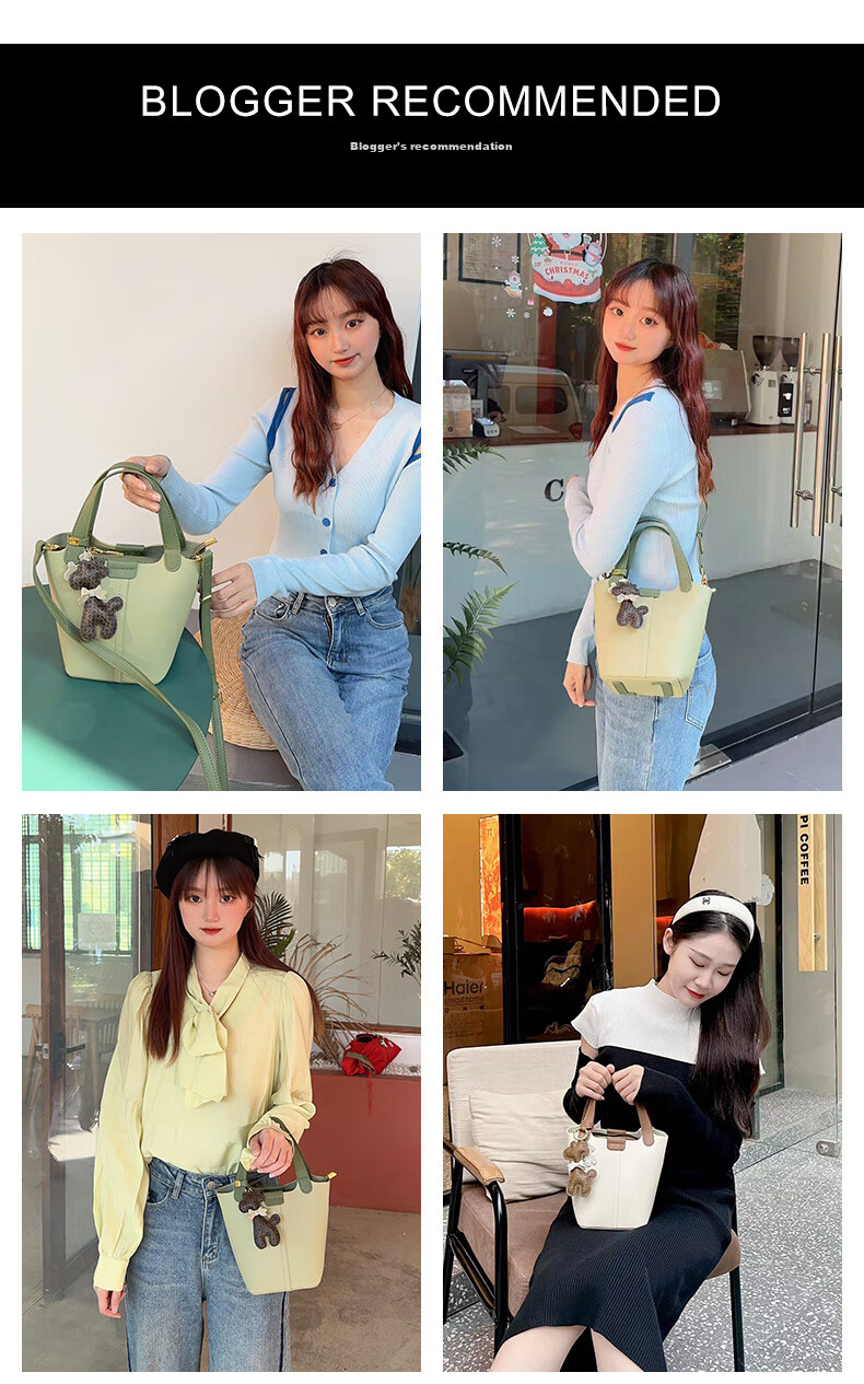 CASSILE Women's Handbag, Bucket Bag, Handheld Vegetable Basket, Light Luxury Tote Bag, Crossbody Bag, 520 Gift for Wife 10