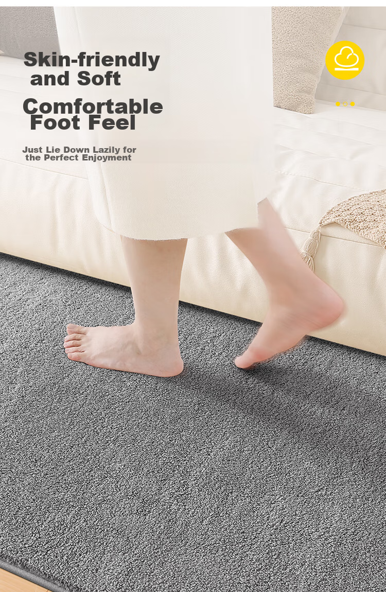 Dajiang Bedside Rug, Bedroom And Dressing Room High-End Soft Bed Runner, Long Strip Carpet for Front of Bed, 80x160cm 8