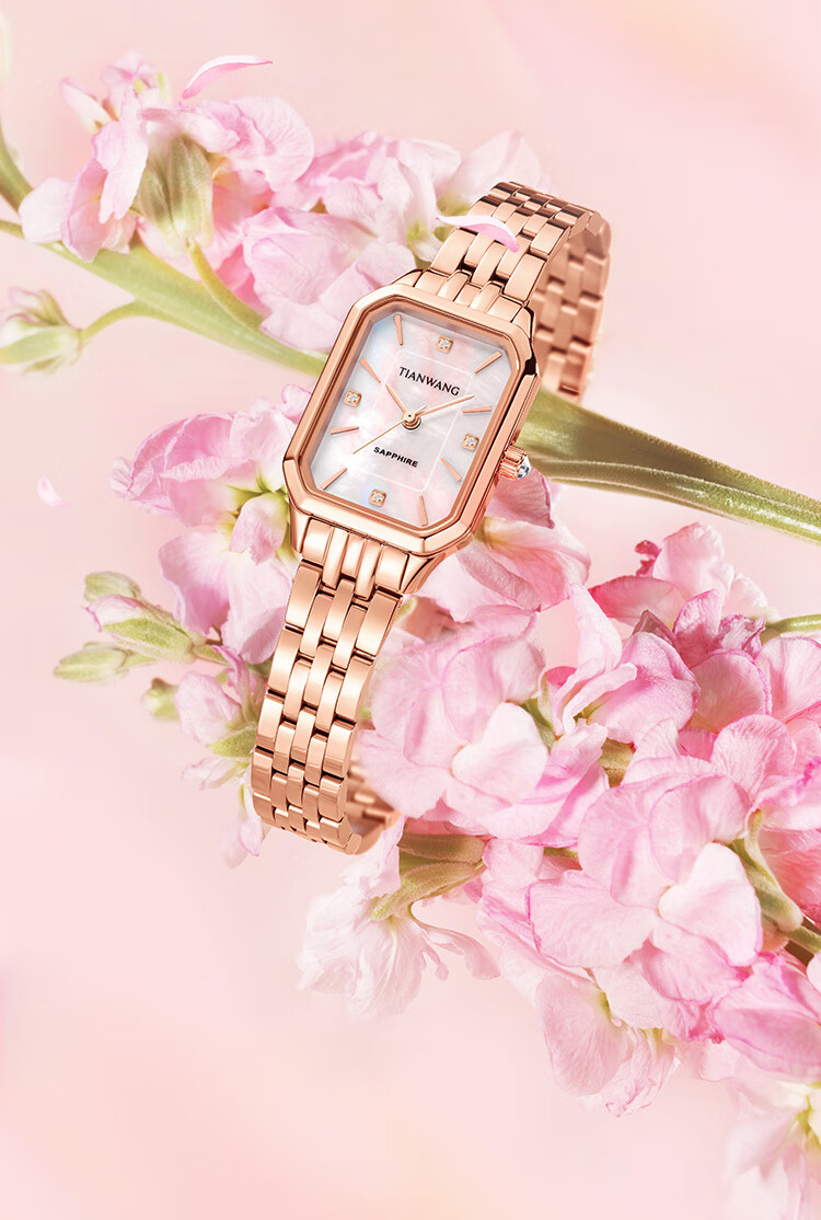 TIAN WANG Ladies' Watch, Birthday Gift, Small Square Watch, Steel Strap Quartz Watch LS31542S.S1.W 3