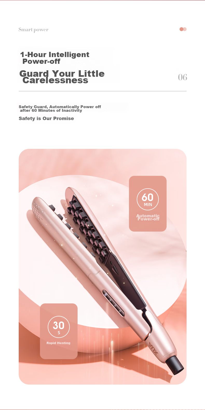 AUX Corn Silk Volumizing Hair Straightener [Negative Ion], Curling Iron And Flat Iron Combo, Hair Volumizer, Hair Straightening Tool for Men And Women, Root Lift Volumizing Clip, Electric Hair Straightener Gift 9