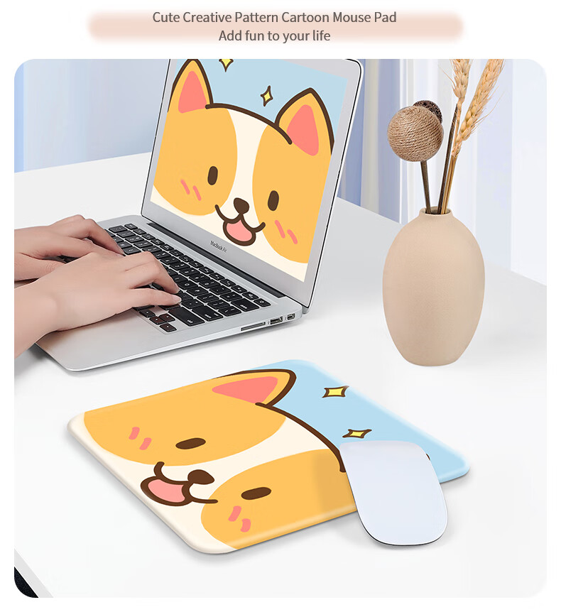 BUBM Mouse Pad Small Size Thick Cartoon Cute Office Desk Mat Non-Slip Durable Mouse Pad Notebook Computer Home Portable Patterned Soft Pad Xing Zhi Kabi 11