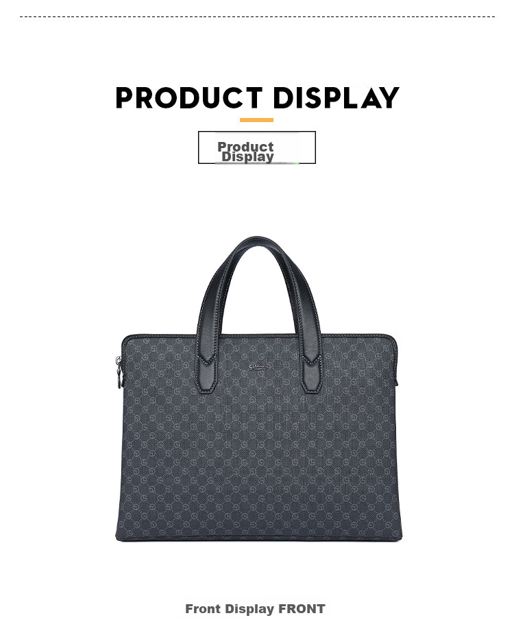 Goldlion Handbag, Horizontal Style, Large Capacity Laptop Bag, PVC Men's Bag, Business Briefcase, Birthday Gift 18