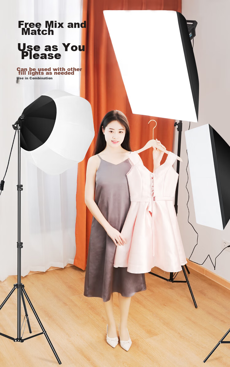 YOUFES YS7 Live Streaming Photography LED Fill Light Ball, Constant Lighting, Soft Light Ball for Shooting, Photography Studio Equipment, Camera Props, Short Video Host Beauty Kit 10