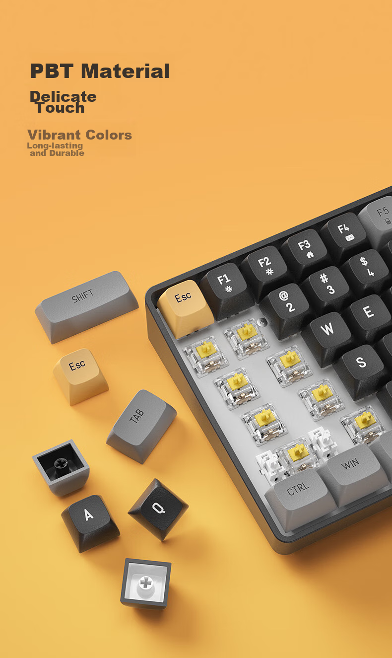 Aigo AG98 Customizable Keyboard Mechanical Gaming And Office Keyboard RGB Backlit Full Hot-Swappable Tri-Mode Gasket Structure Interstellar Journey - Kaiva Ice Cream Pro 8