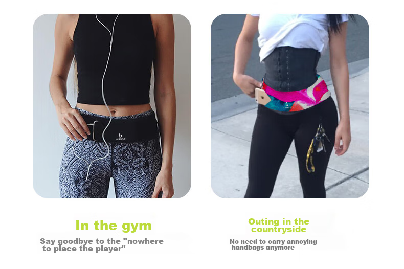 Flipbelt [Magic Tape Waist Pack], Sports Running Belt, Marathon Gear, Phone Pouch, Neon Orange, Adjustable Style 27