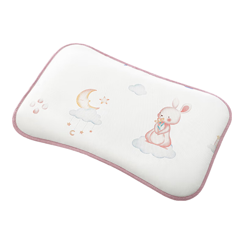 Beitaisi Children's Pillow, Summer Breathable Baby Ice Silk Cool Pillow, for Ages 3-6, Infant Kindergarten Pillow, Cloud Slice Pillow, Mushroom Farm